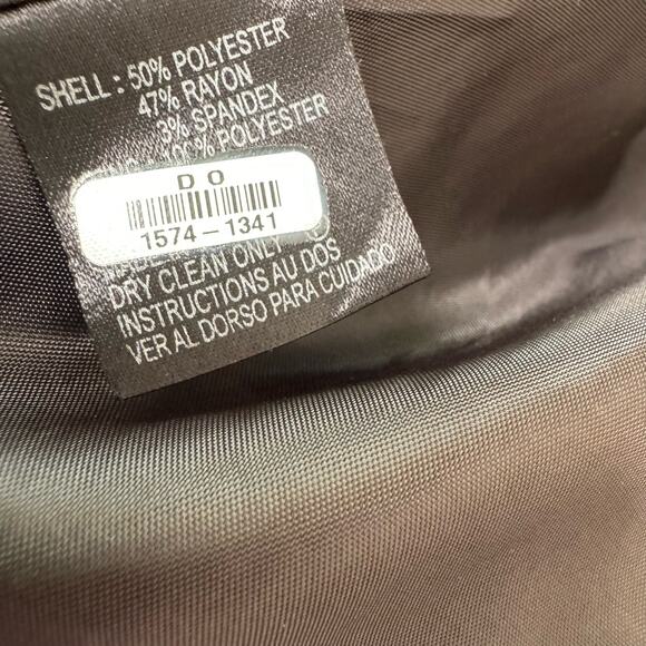 Tahari Womens Wallace Black Brown Blazer Pencil Skirt Set Geometric Print Sz 6 - Picture 6 of 11